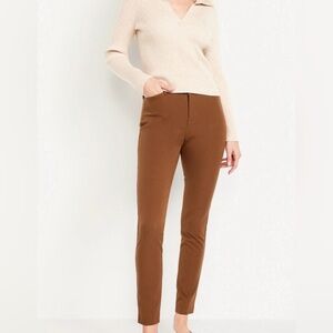 Old Navy Pixie Hi Rise Ankle Pants Bourbon Brown